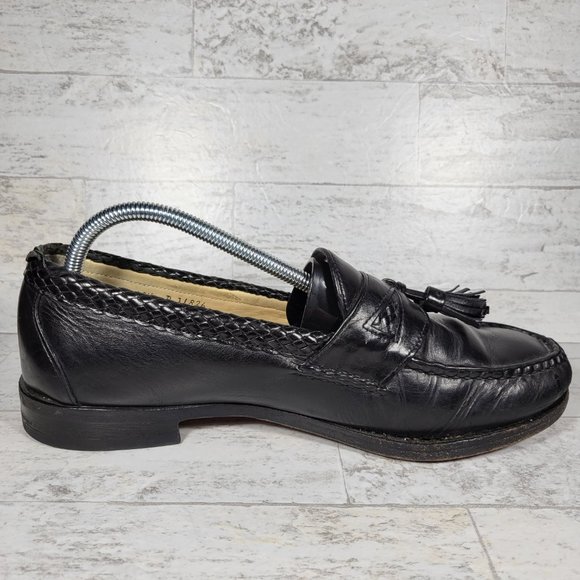 Allen Edmonds Mens Maxfield 47711 Black Leather Tassel Loafers Shoes Sz 10.5 D main image 5